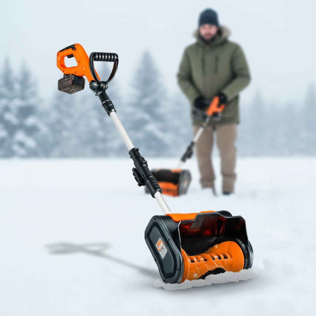 Effortless Snow Removal with the SuperHandy Electric Snow Thrower - 20V Battery & 10-Inch Clearing Width